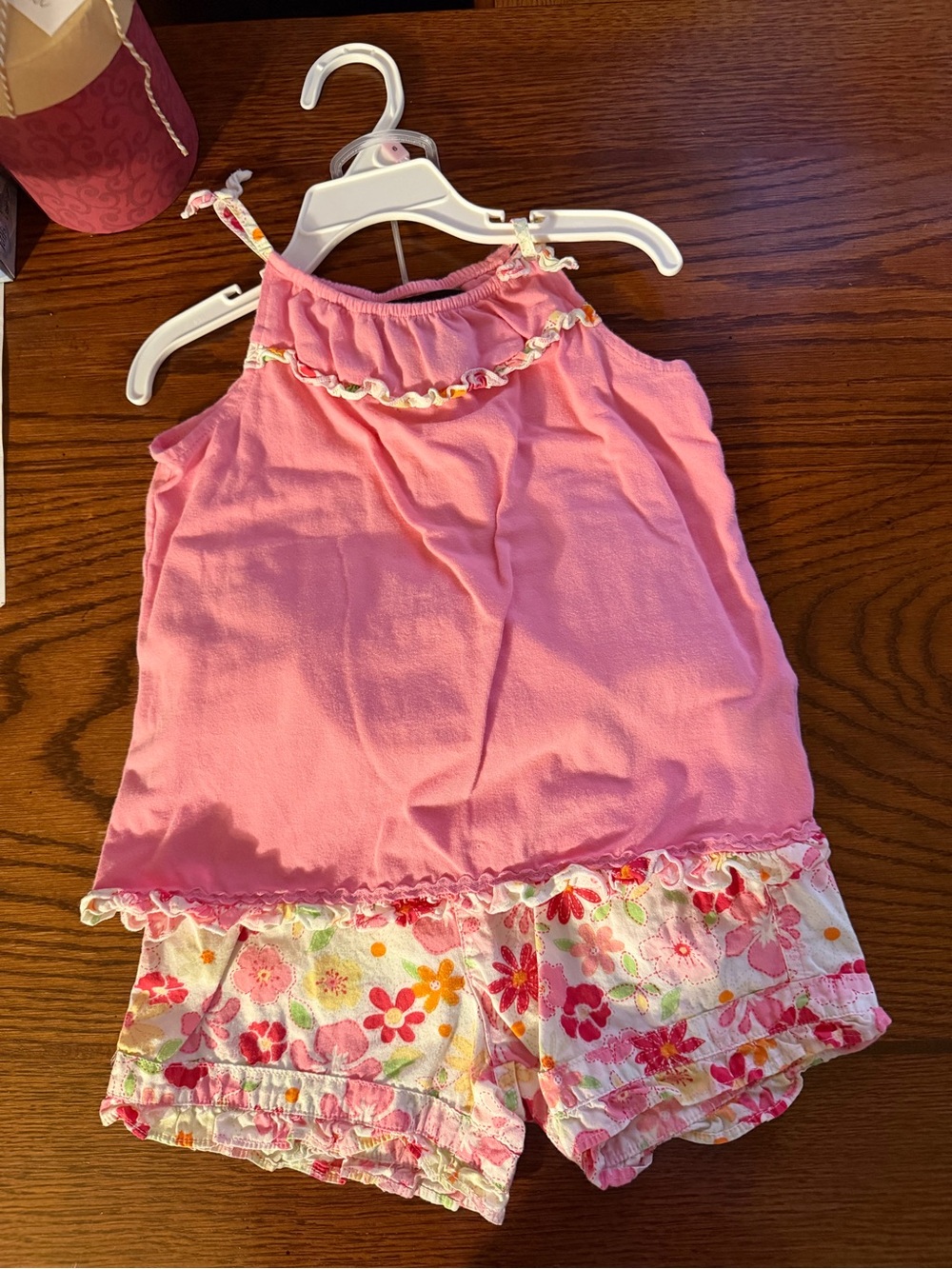 George Pink Floral Girls Matching Set